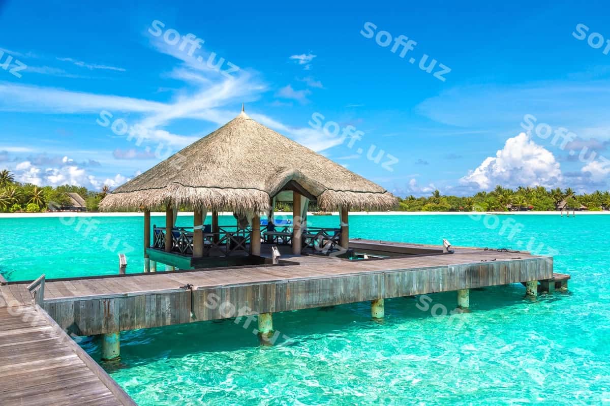 Suv bungalowlari tropik Maldive orol | Water bungalows tropical island maldives 1