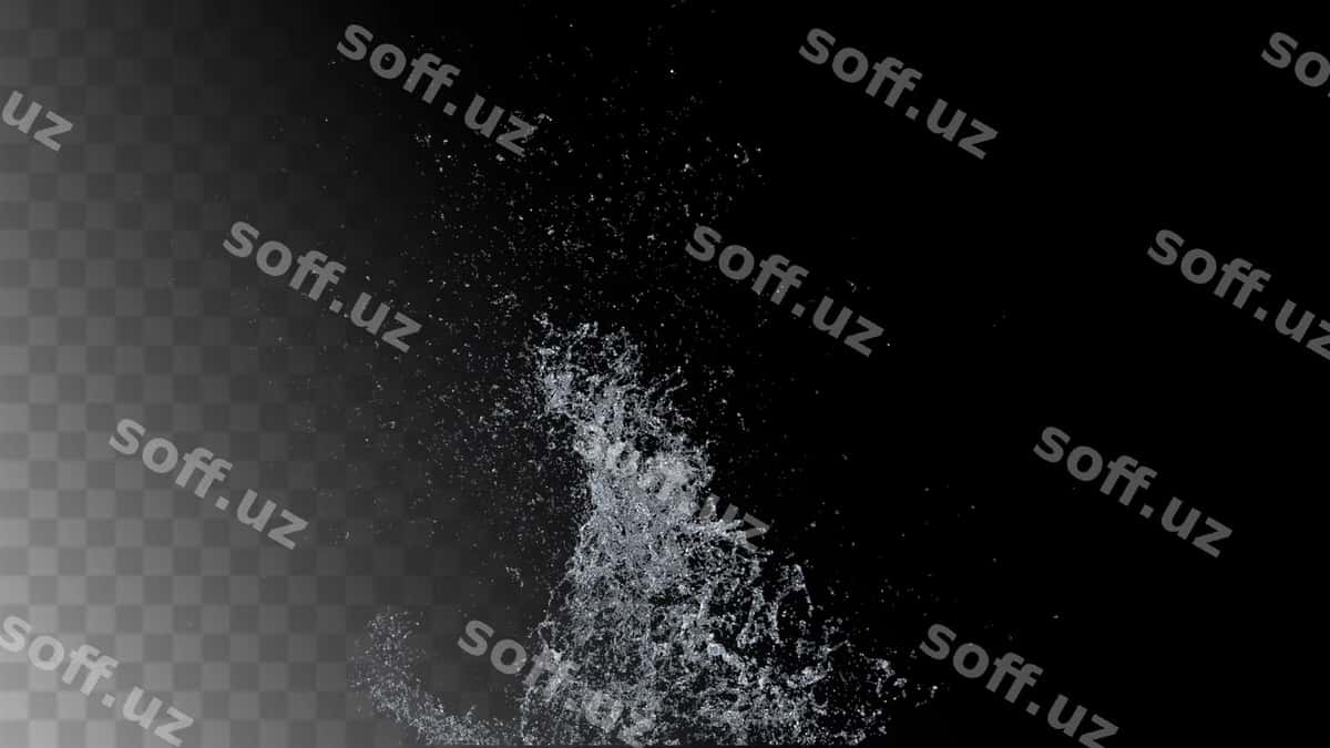 Suv splash ochiq fonda | Water splash transparent background 1
