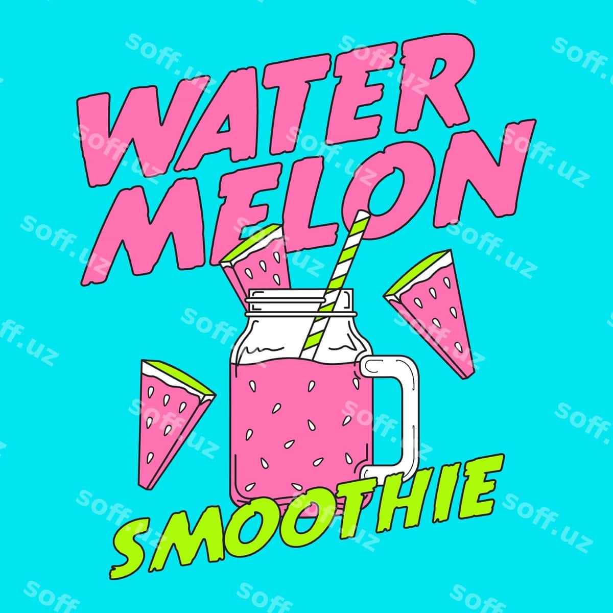 Tarvuz smuzi bankasi | Watermelon smoothie jar 1