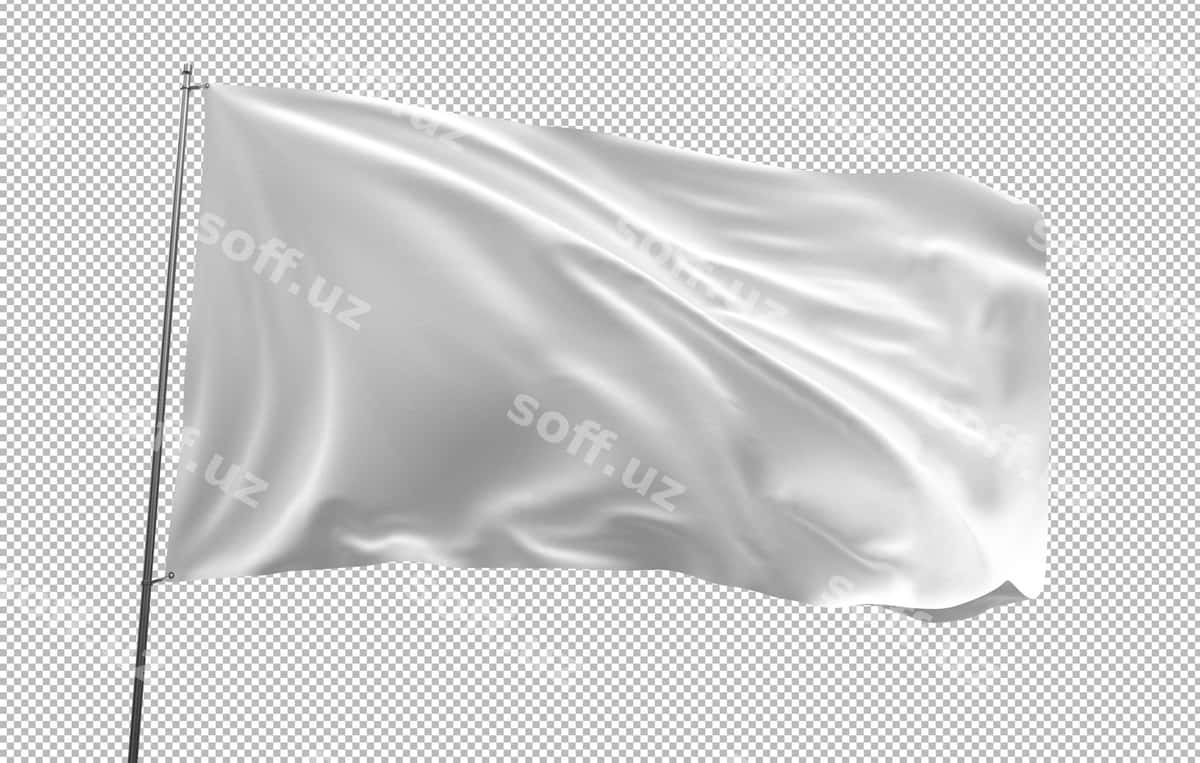 Flagni ochiq fonda chalg'ish | Waving flag transparent background 1