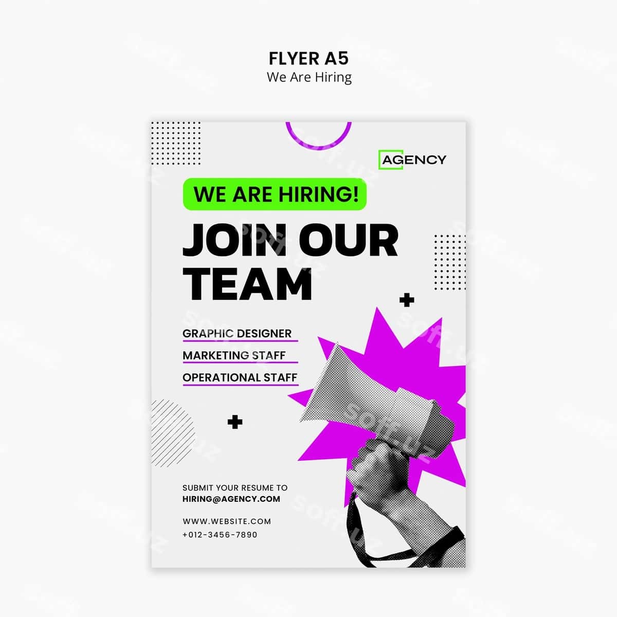 Ishga joylash e'lon shabloni | We are hiring announcement template 1
