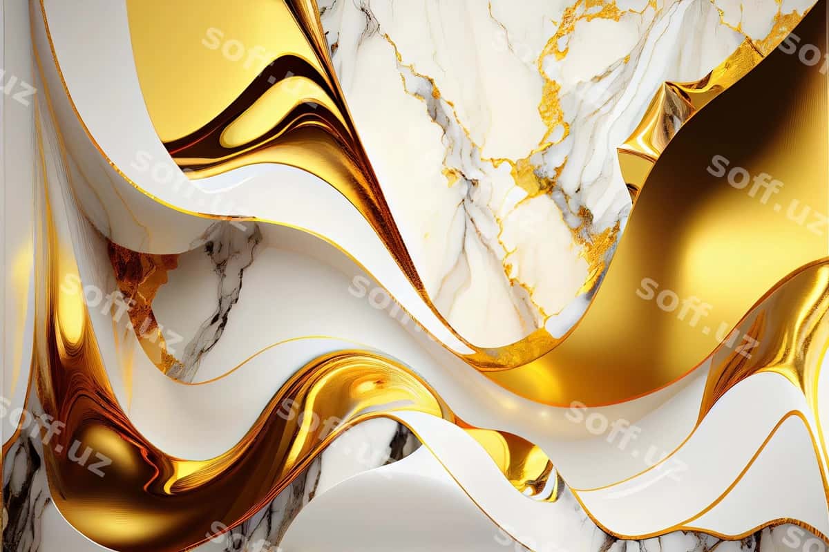Oq oltin marmur tekstura | White golden marble texture 1