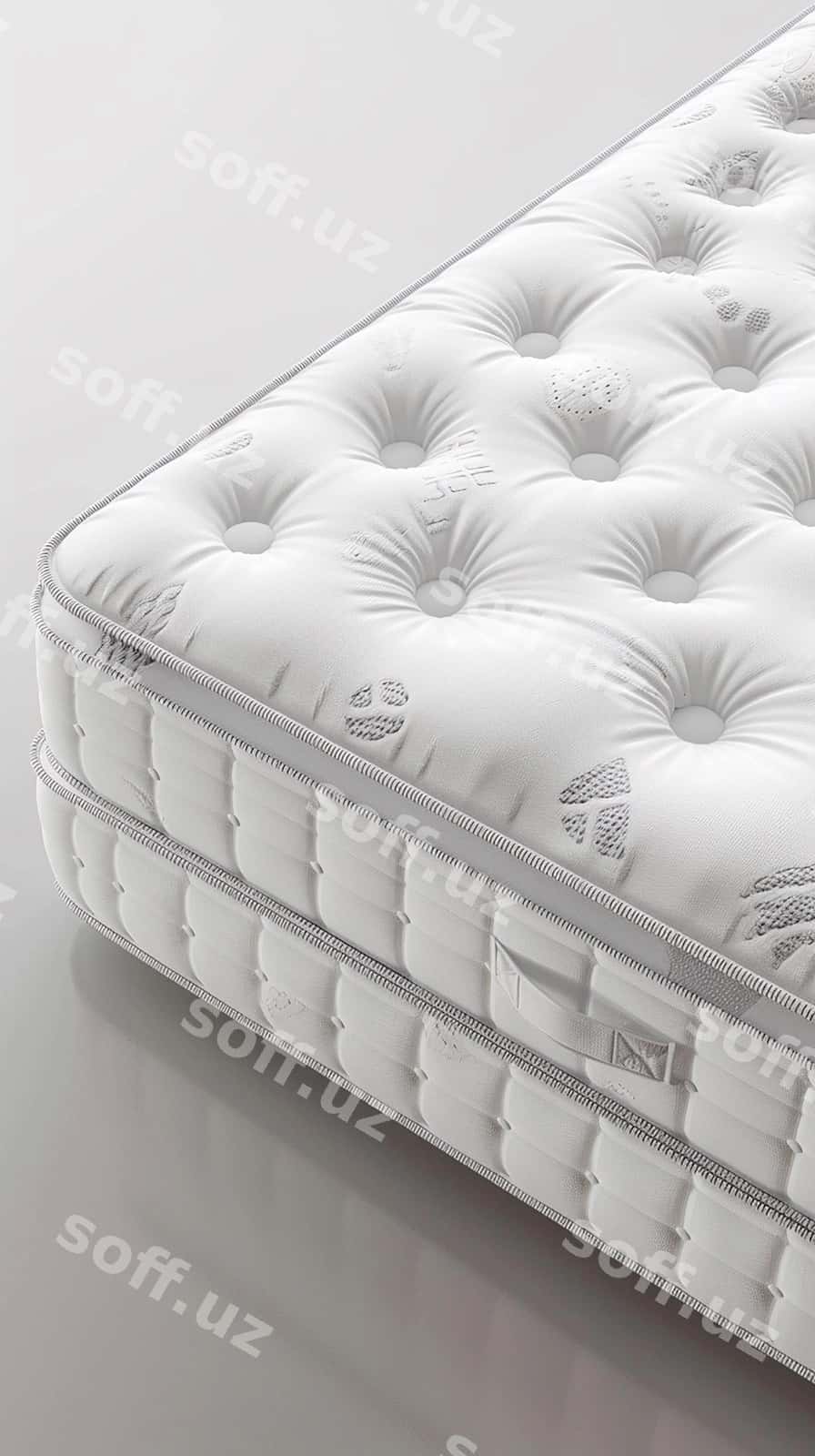Oq yostiq pastki qismi gulli dizayn | White mattress with flower design bottom 1