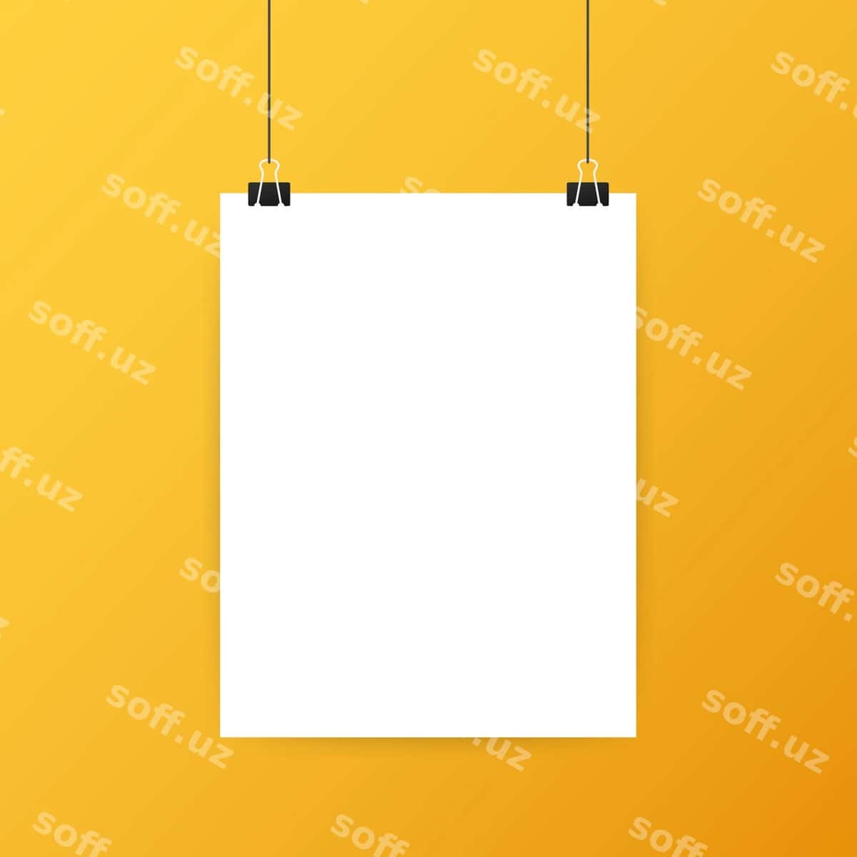 Oq poyezrlar asib turgan binder | White posters hanging binder 1