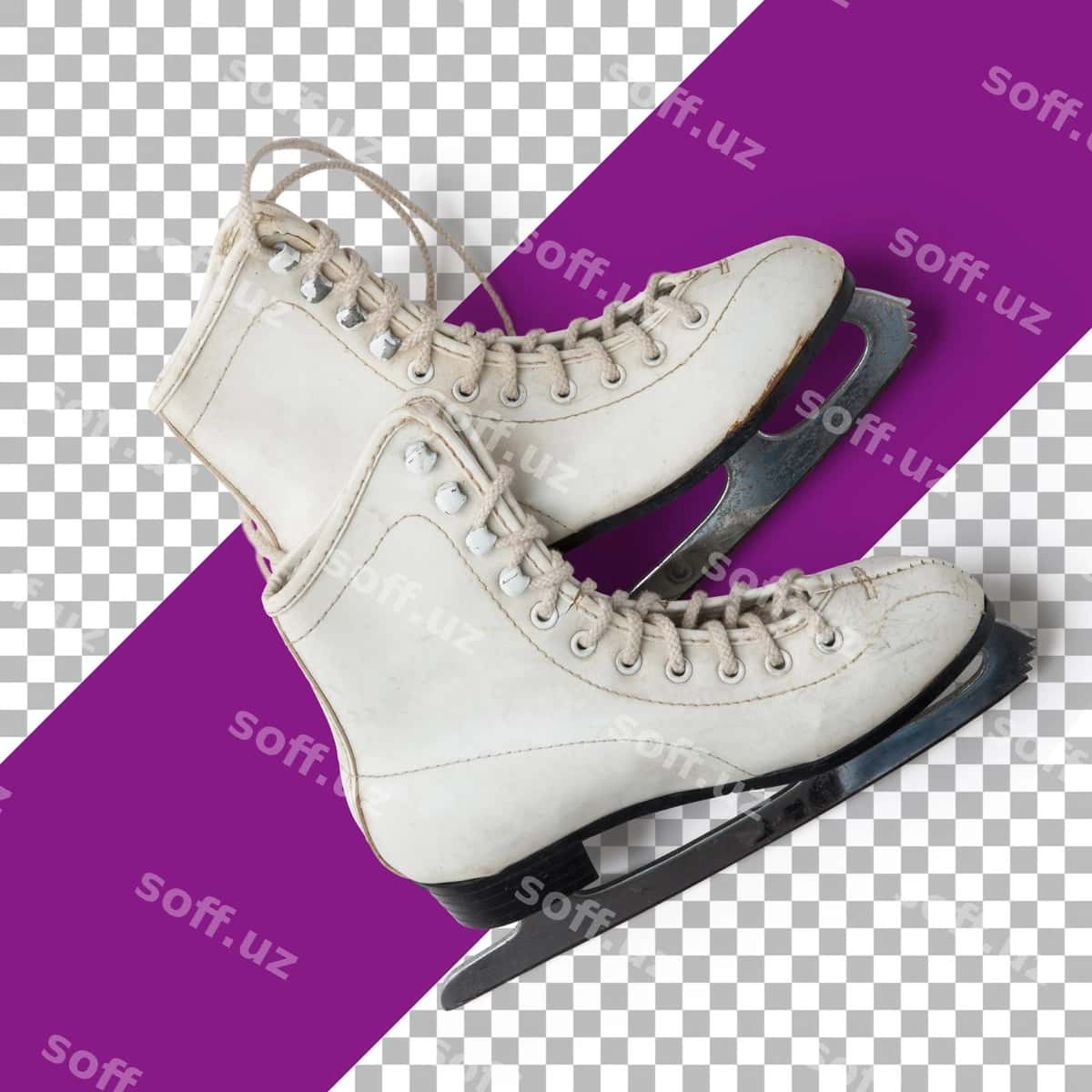 Rojdestvo sovg'asi oq konkida uchish botinkalari | White skating boots christmas gift 1