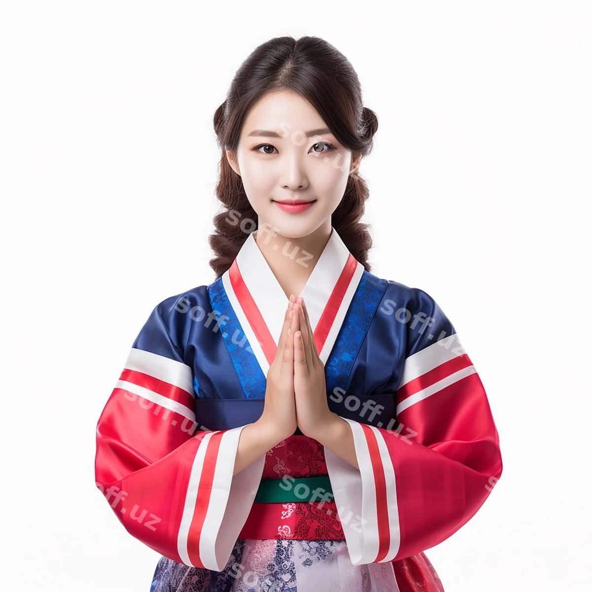 Ayol rangli hanbok an'iyaviy Koreys | Woman colorful hanbok traditional korean 1