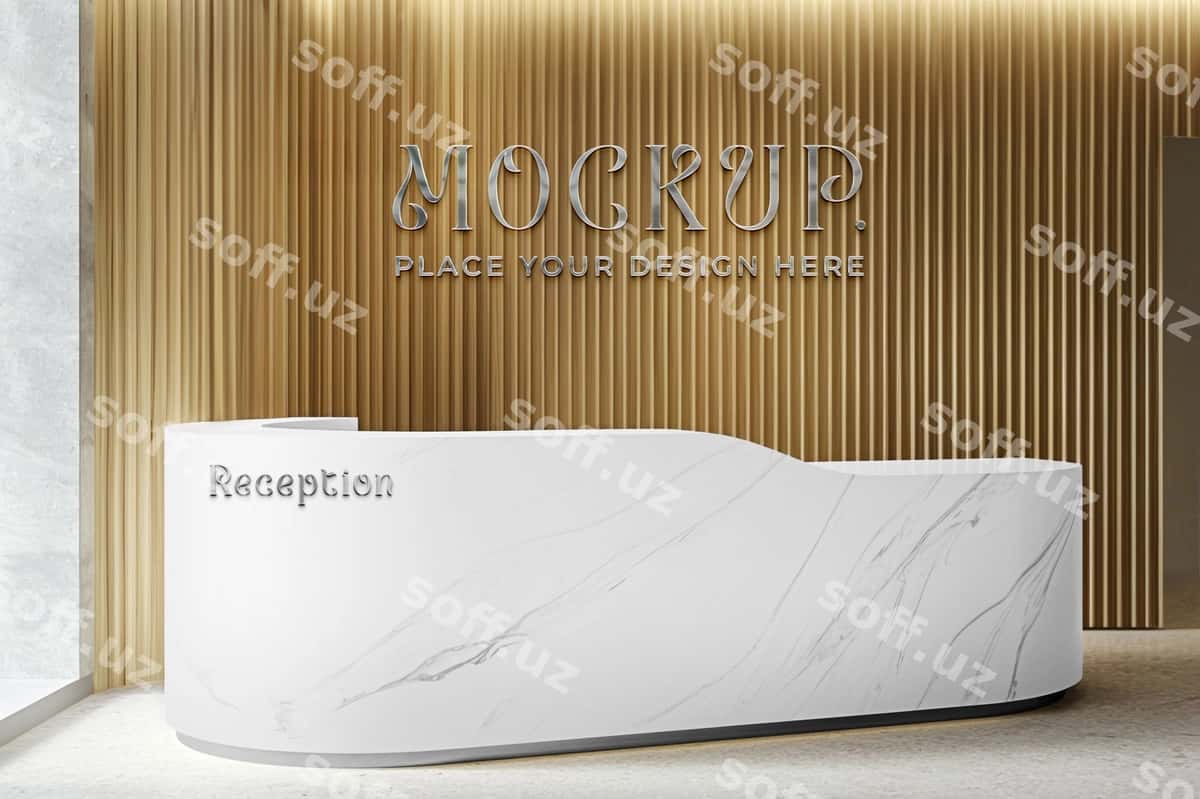 Yong‘ilsoni qabul qilish mockup | Wood reception mockup 1