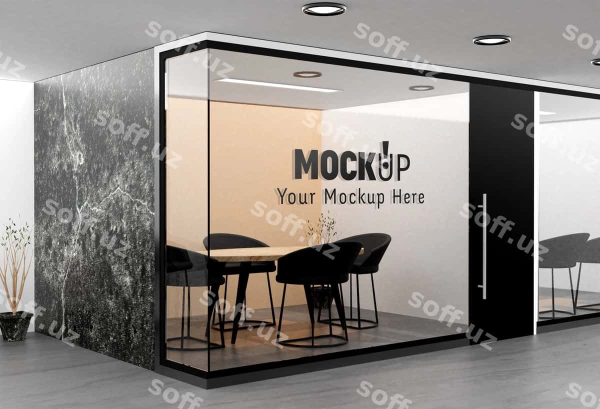 Ish joyi shisha mockup | Working space glass mockup 1