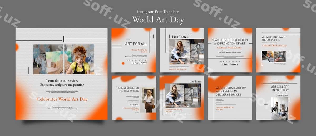 Dunyo San'at kuni bayrami Instagram postlari | World art day celebration instagram posts 1