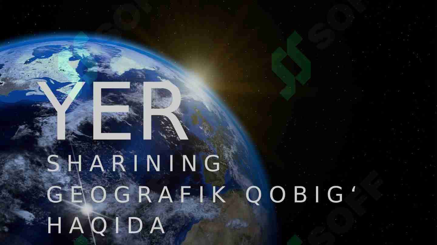 Yer shari Geosfera       Gidrosfera              Atmosfera             Biosfera 1