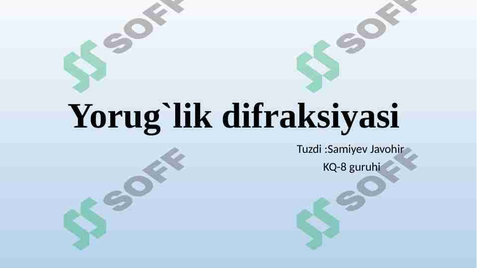 yorug'lik difraksiyasi 1
