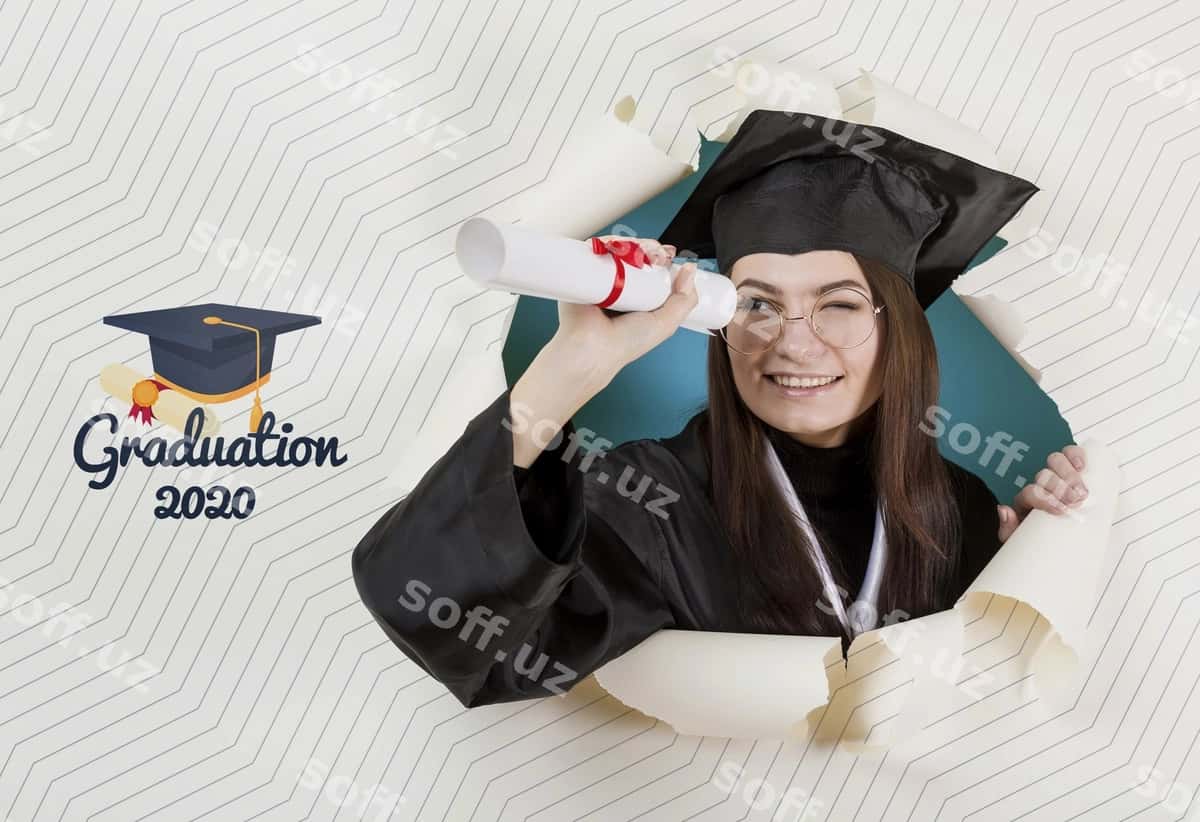 Yosh talaba baxtli universitetni bitirishda | Young student happy graduating university 1