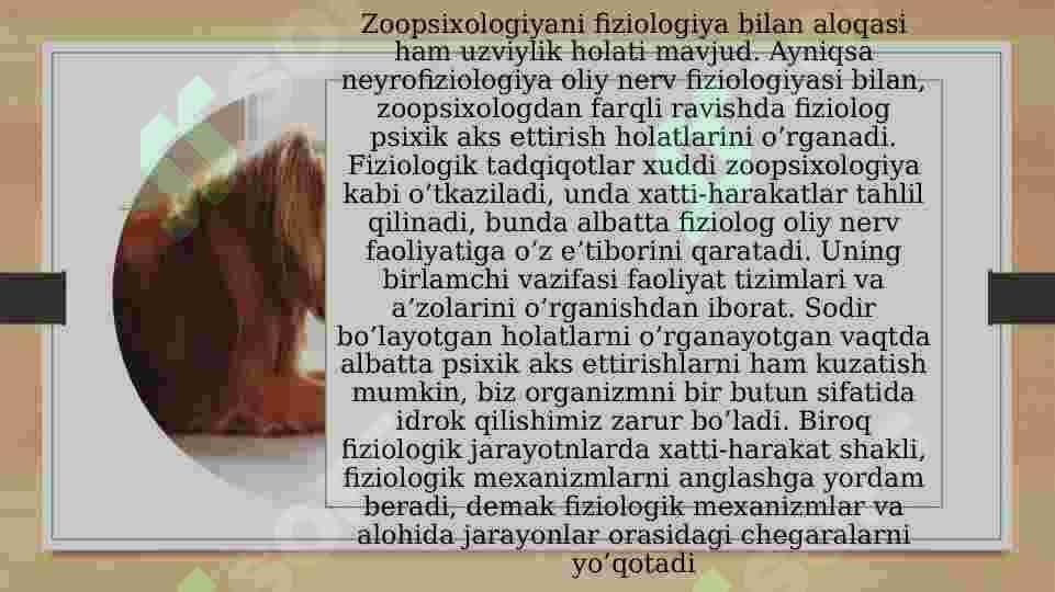 Zoopsixologiya va qiyosiy psixologiyaga kirish 6