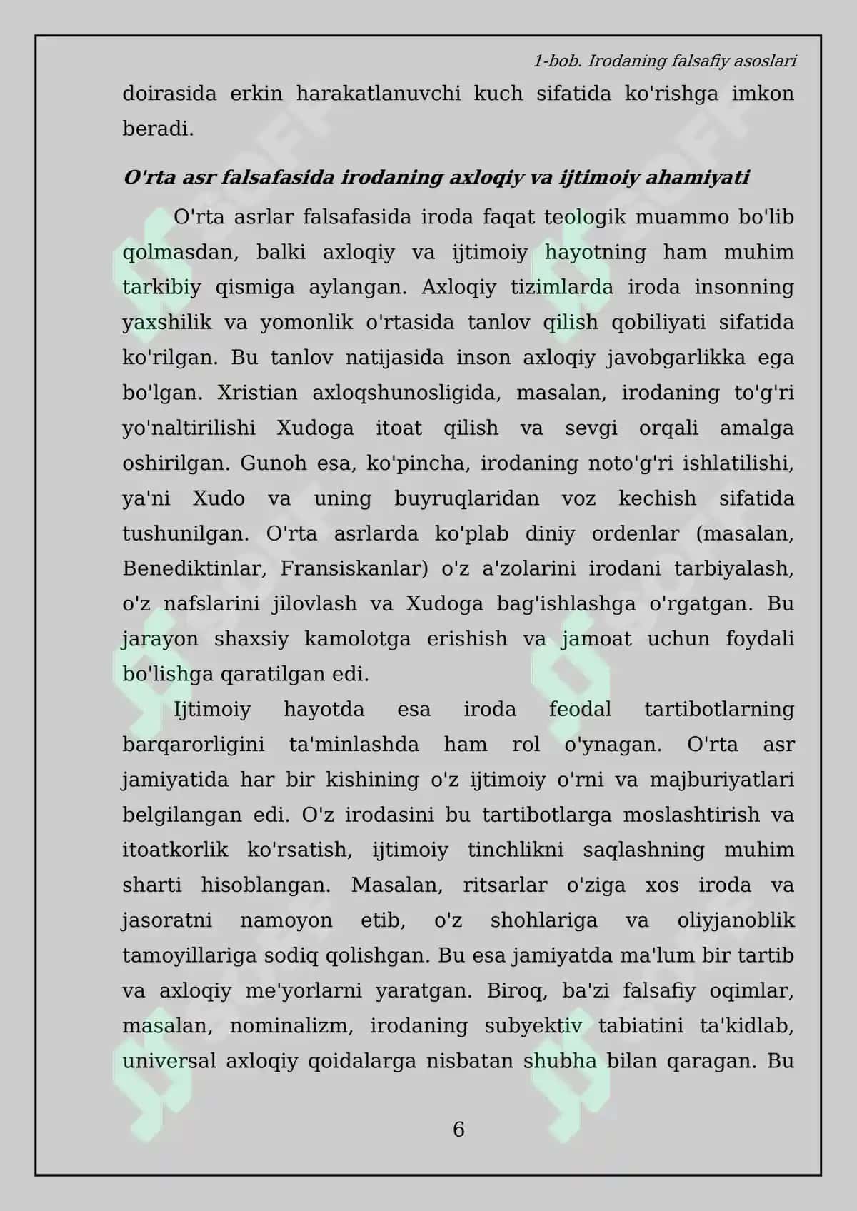 Iroda nazariyalari bo'yicha kurs ishi 8