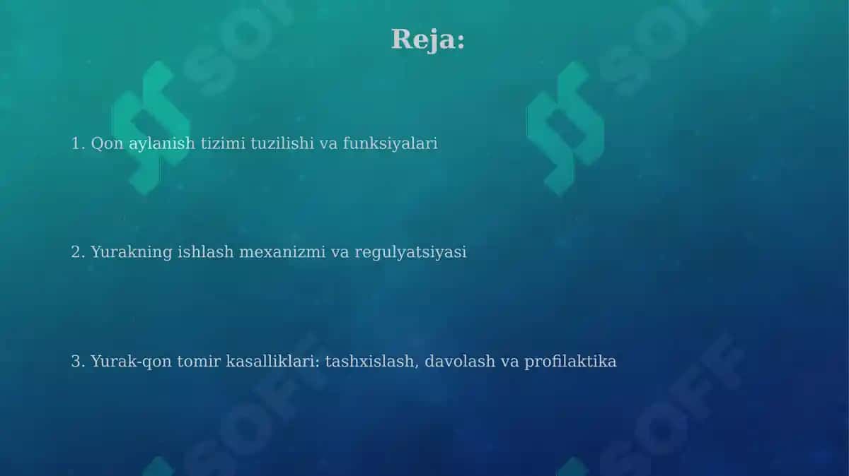 Yurak va qon aylanish doiralari 2