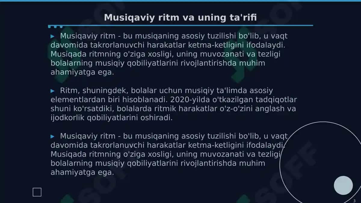Bolalarni musiqaviy ritmik harakatlarga oʻrgatish 3