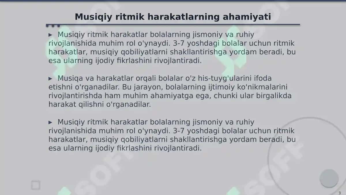 Bolalarni musiqiy ritmik harakatlarga oʻrgatish 3