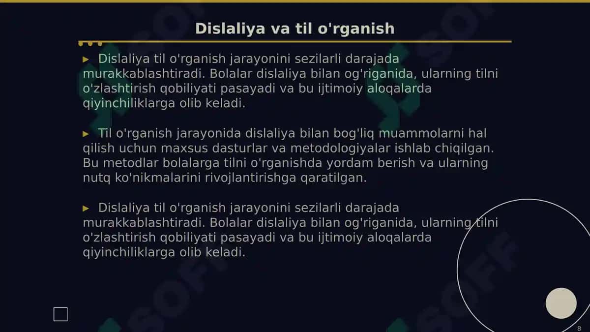Dislaliyani o'rganish tarixi 8