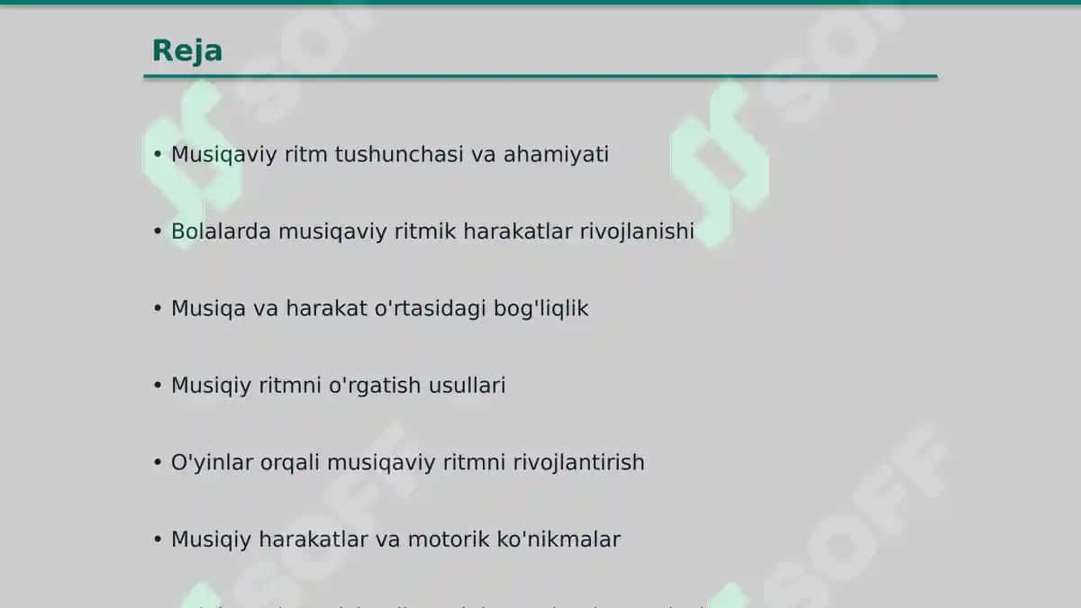 Bolalarni musiqaviy ritmik harakatlarga oʻrgatish 2