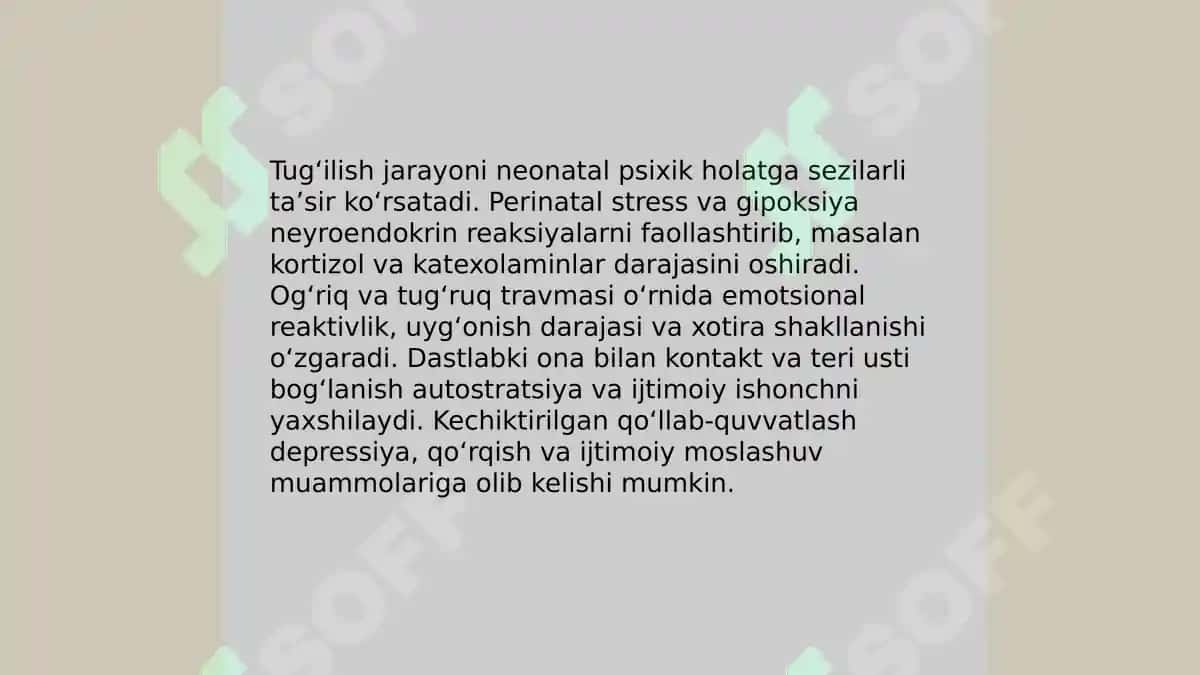 Ontogenezning ilk bosqichlaridan psixik rivojlanish xususiyatlari 4