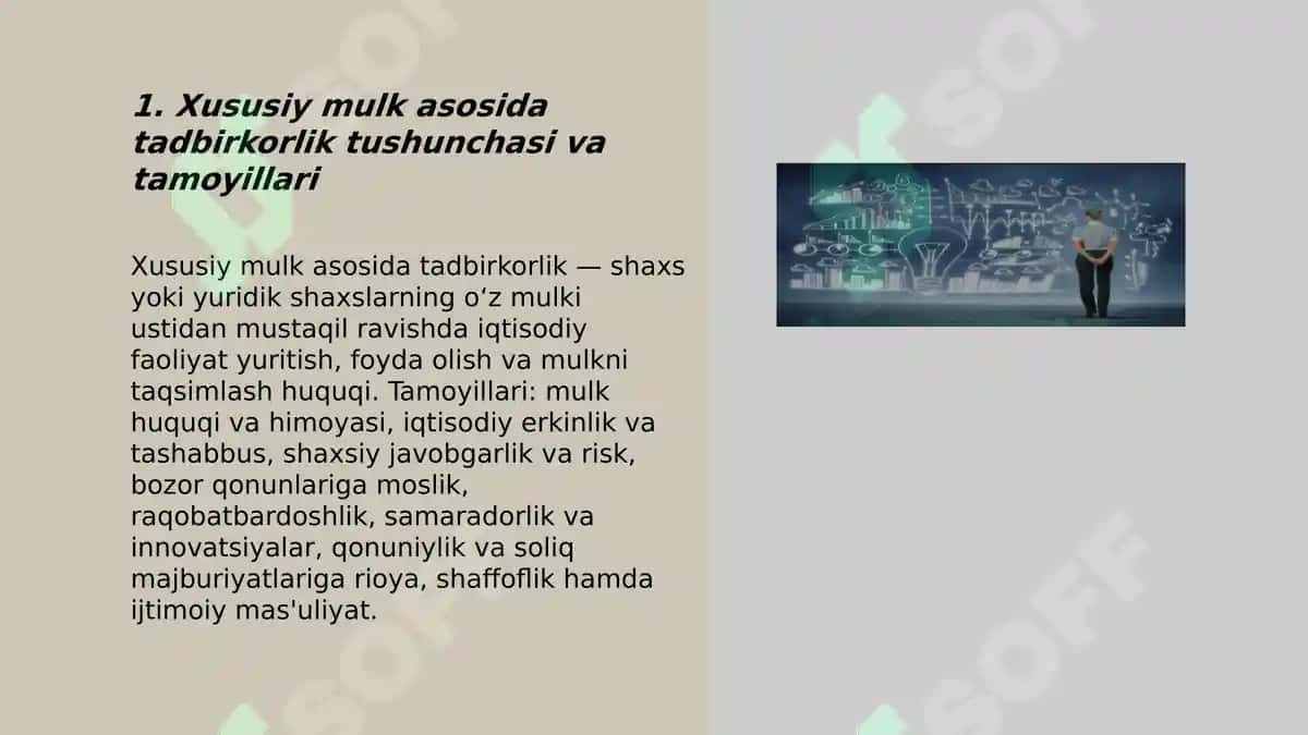 Xususiy mulk asosida tadbirkorlik faoliyatini yuritish 3