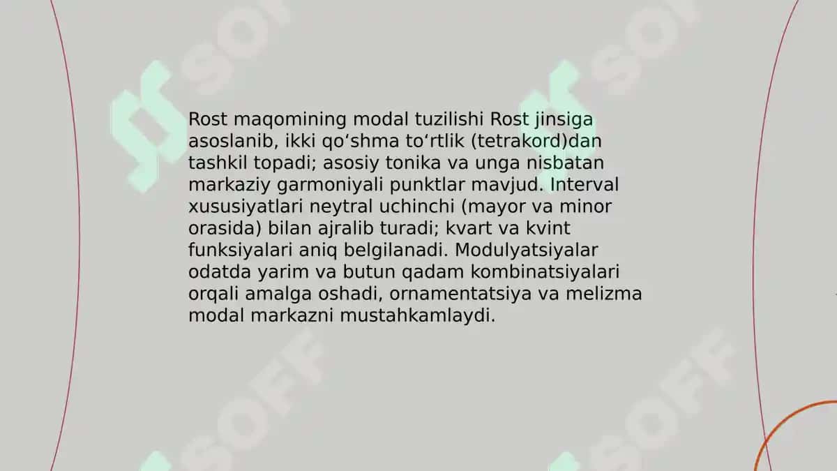 Shashmaqom. Rost Maqomi. 4