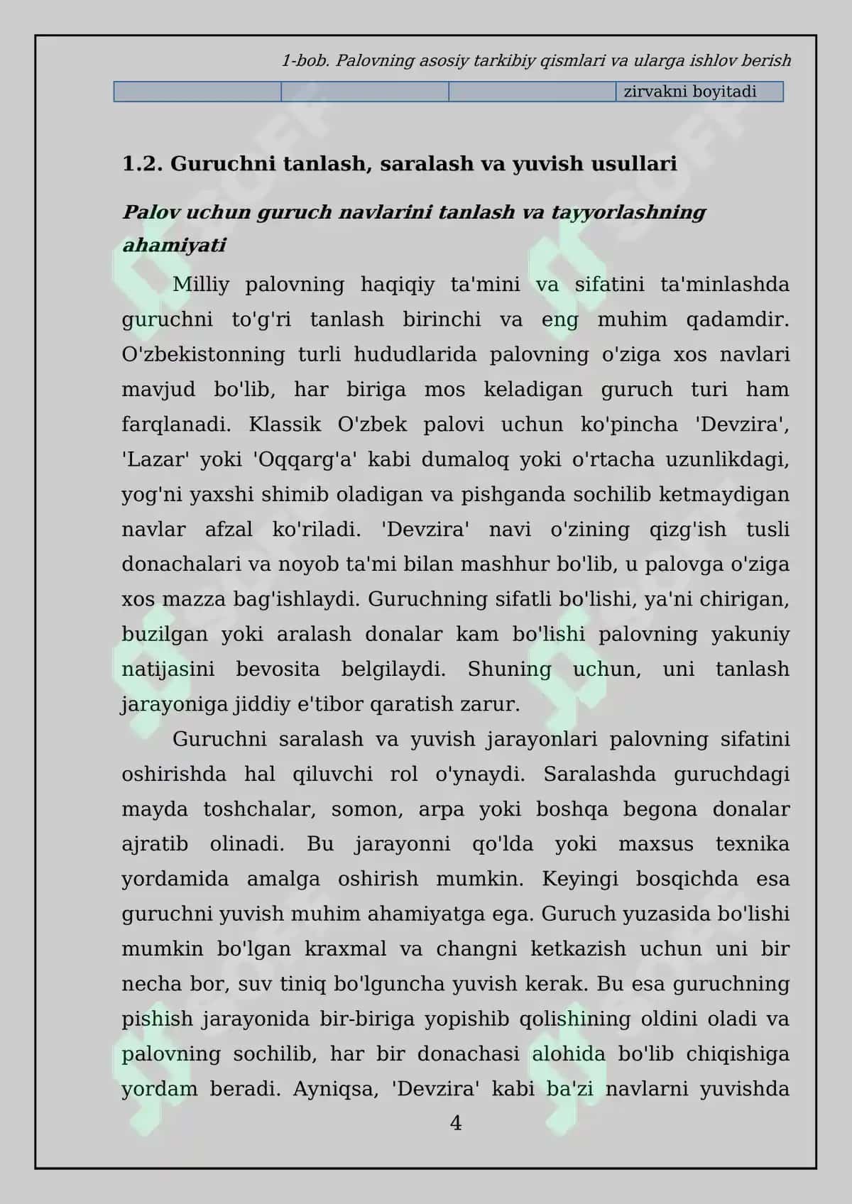 Milliy palov tayyorlash texnologiyasi Kurs ishi 7