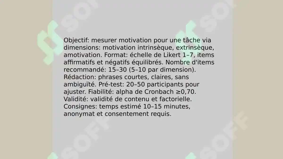 Auto-évaluation de la motivation : questionnaire et discussion 4