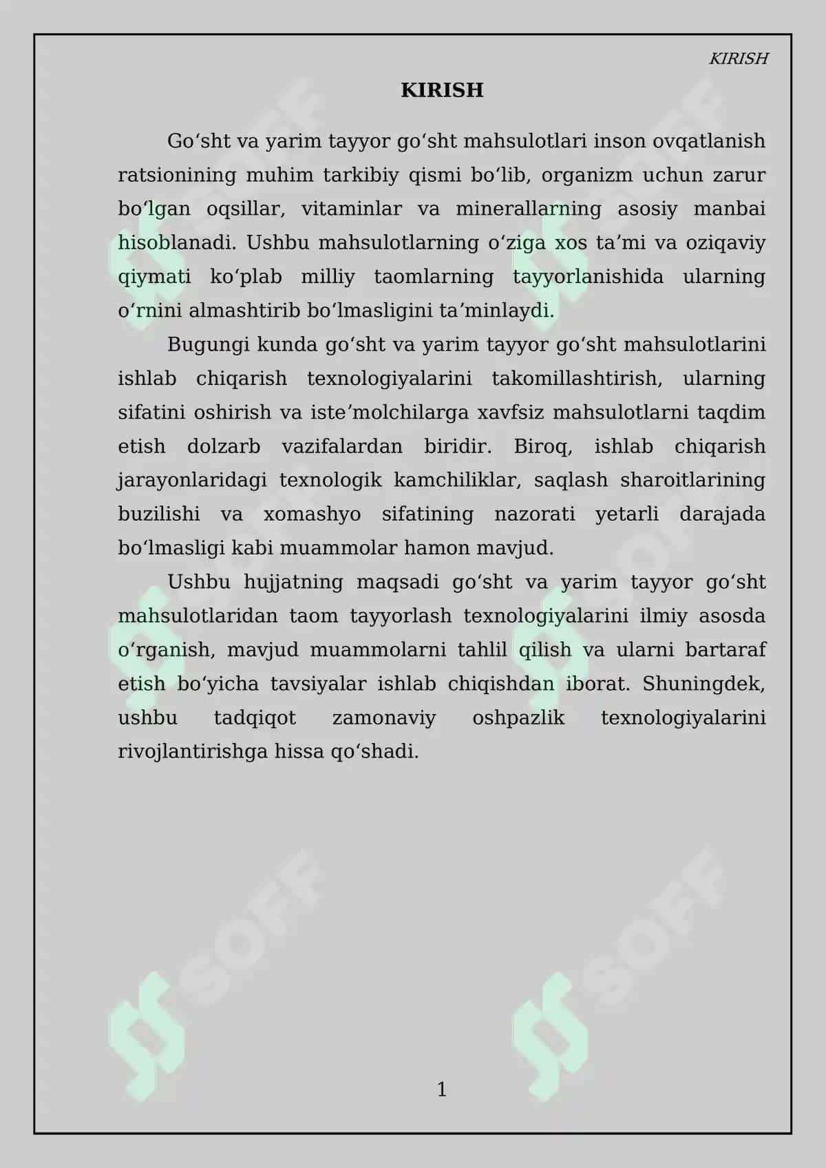 Go’sht va yarim tayyor mahsulotlar ulardan taom tayyorlash texnologiyasi 3