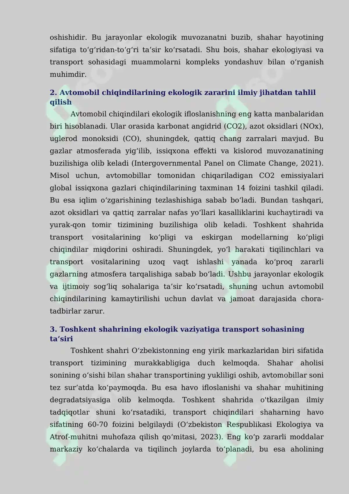Tahliliy Esse: Shaharlarda ekologik muammolar va Toshkent shahri ekologik vaziyati tahlili 4