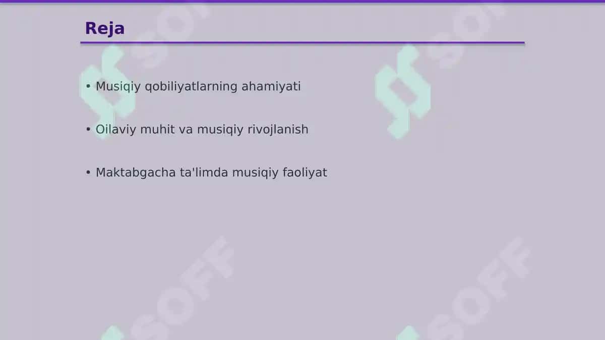 Oilada bolalarni musiqaviy qobiliyatlarini rivojlantirish. Maktabgacha ta'limda 2
