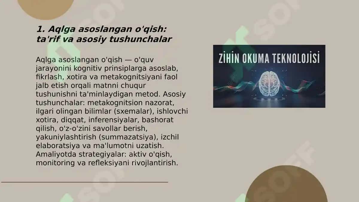 Aqlga asoslangan o'qish 3