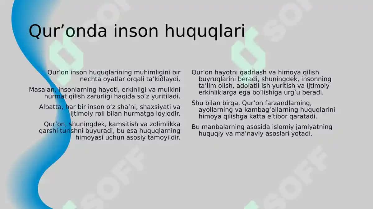 Islomda inson huquq va erkinliklarini taʼminlashning oʻziga xos jihatlari 4