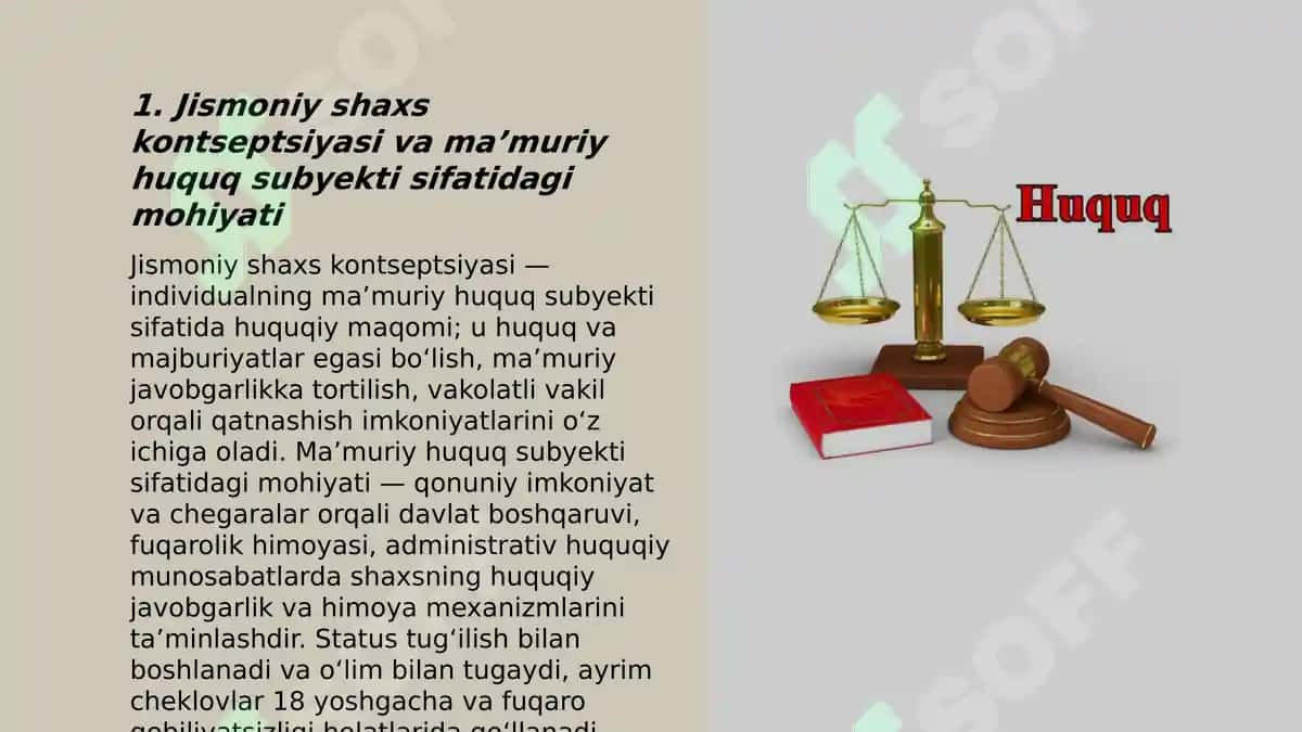 JISMONIY SHAXSLAR MA’MURIY HUQUQ SUBYEKTI SIFATIDA 3