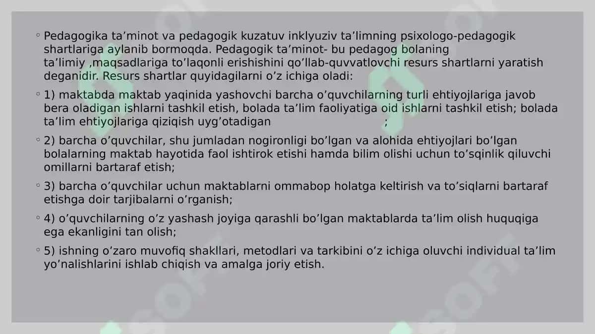 Inklyuziv ta’limning psixologik, pedagogikva tashkiliy shartlari 3