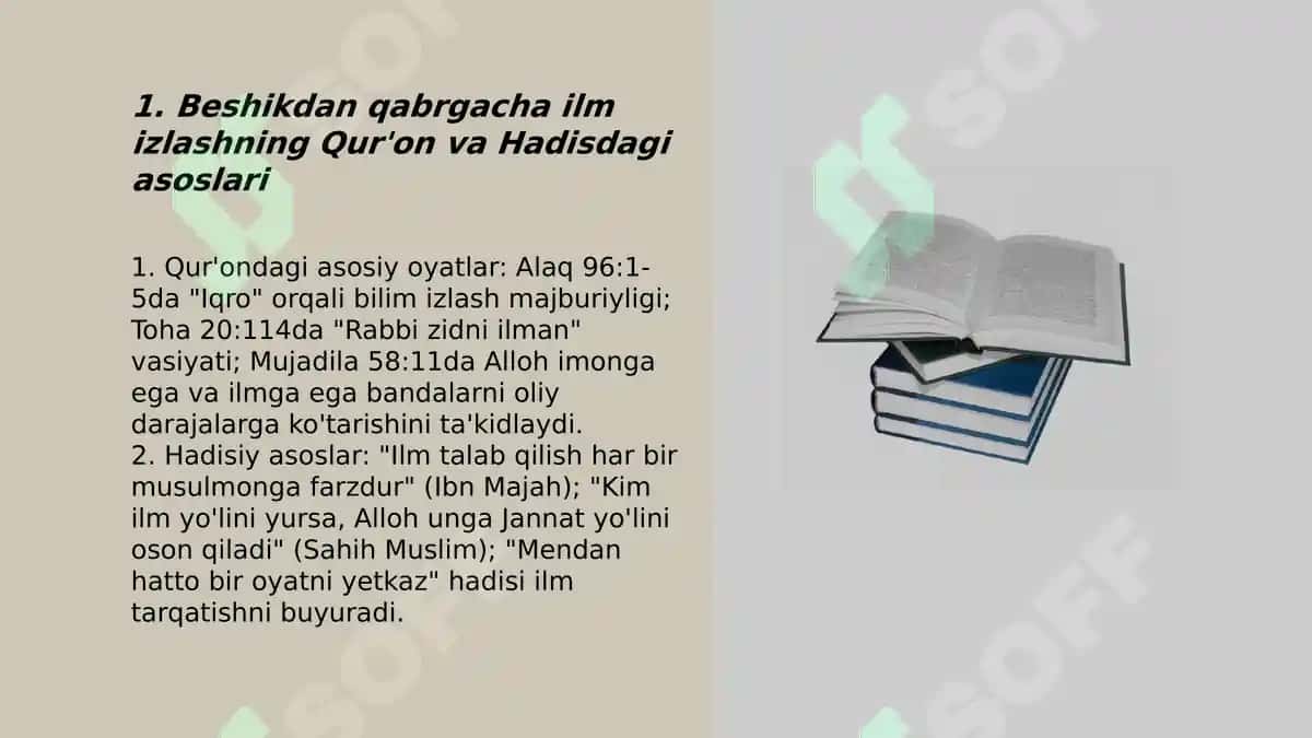 Beshikdan to qabrgacha ilm izla. 3