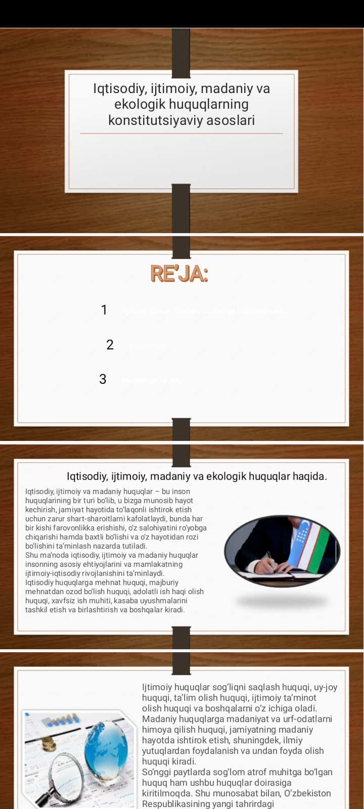Iqtisodiy ijtimoiy madaniy va ekologik huquqlarning konstitutsiyaviy asoslari