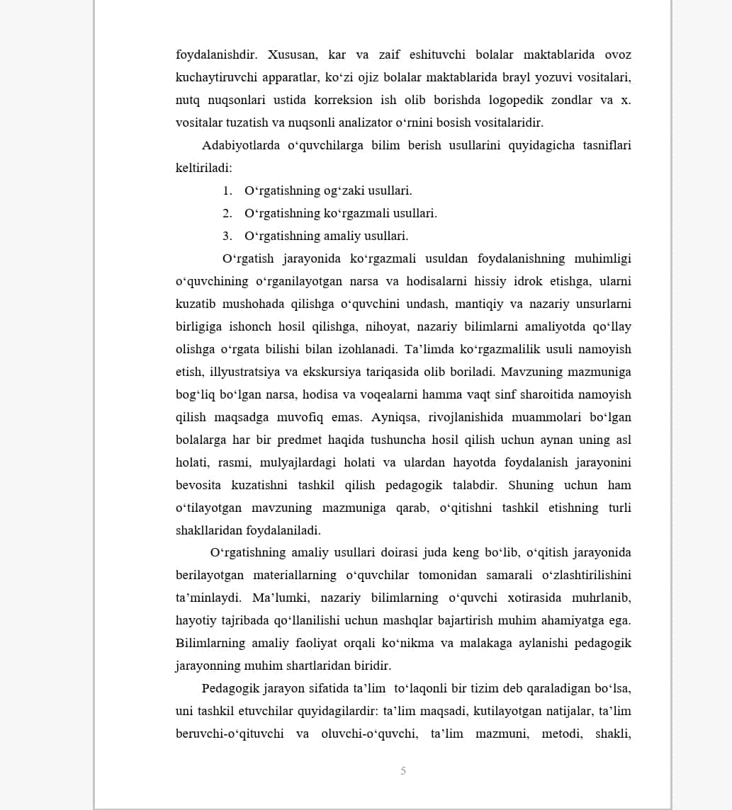 INTERFAOL USULLAR VA ULARDAN TA’LIM TIZIMIDA FOYDALANISHNING DIDAKTIK IMKONIYATLARI