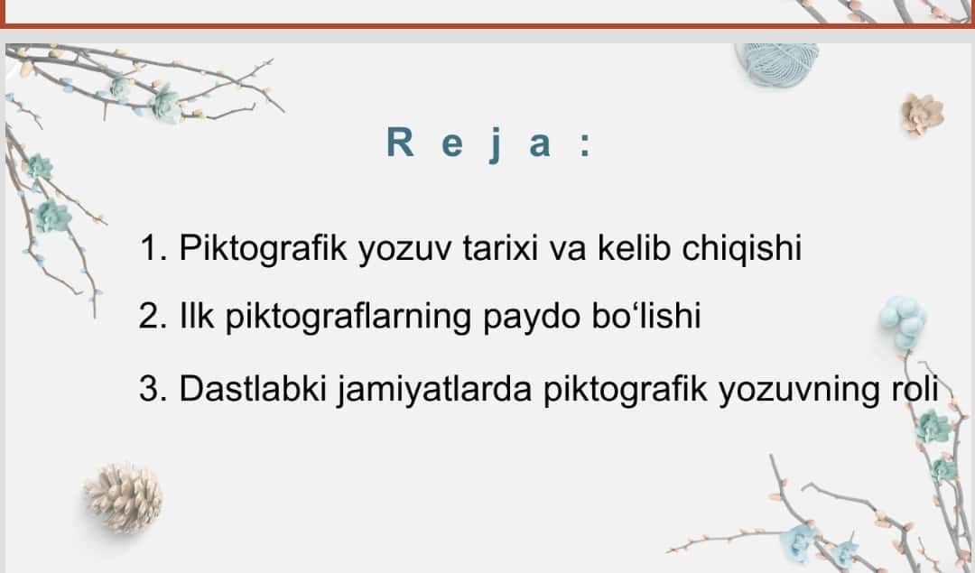 Piktografik yozuv .Ona tili