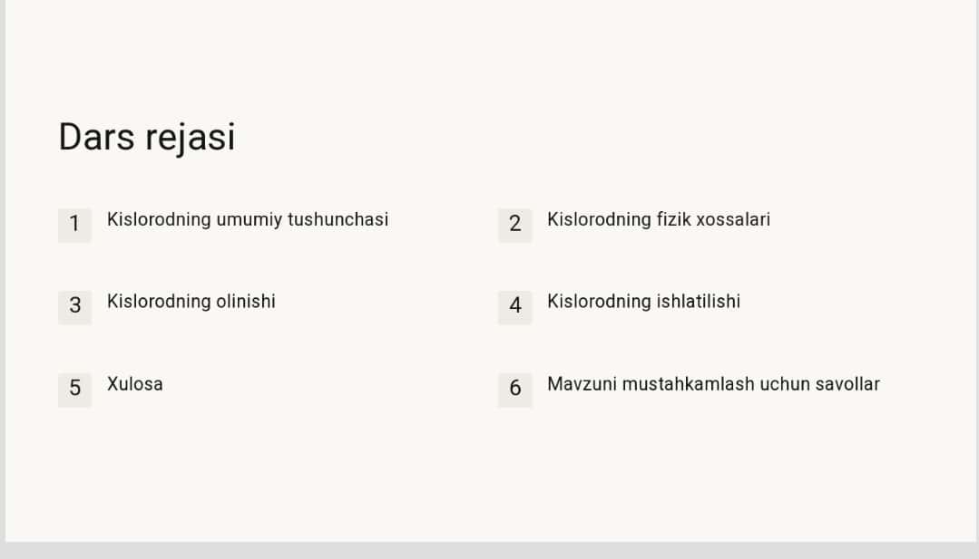 "Kislorodning fizik xossalari, olinishi va ishlatilishi"  Fan: Kimyo, 7-sinf