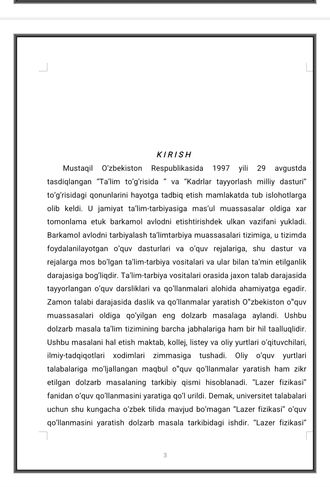 Lazerlar va ularning amaliy ahamiyati