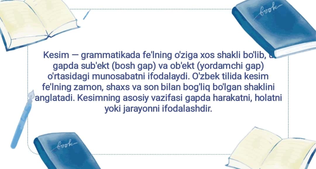 Kesim tuzilishiga koʻra turlar