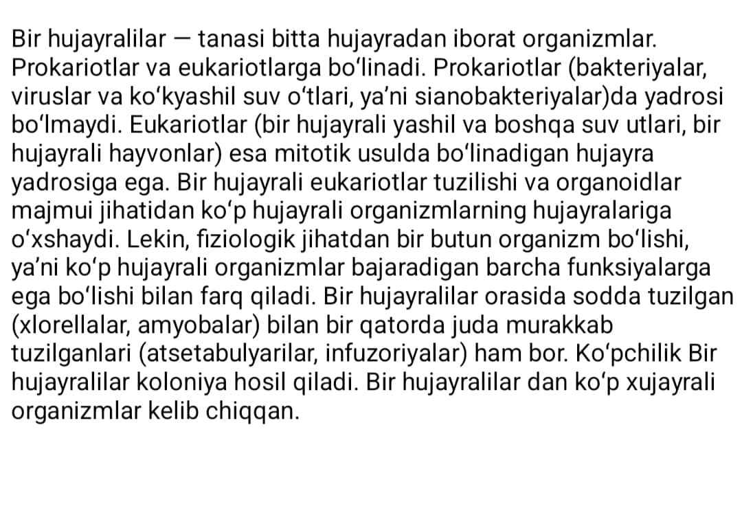 Bir hujayralilar oqsilidan foydalanishning iqtisodiy samaradorligi