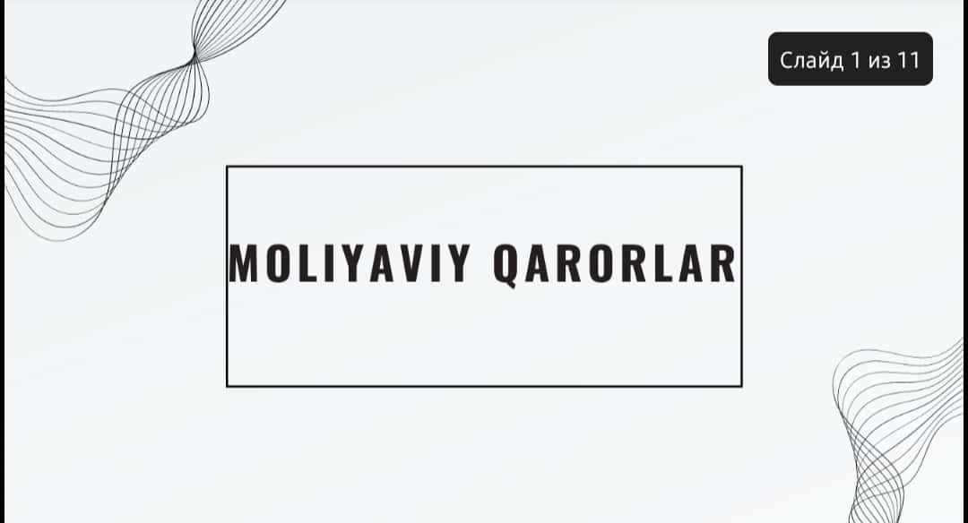 Moliyaviy qarorlar