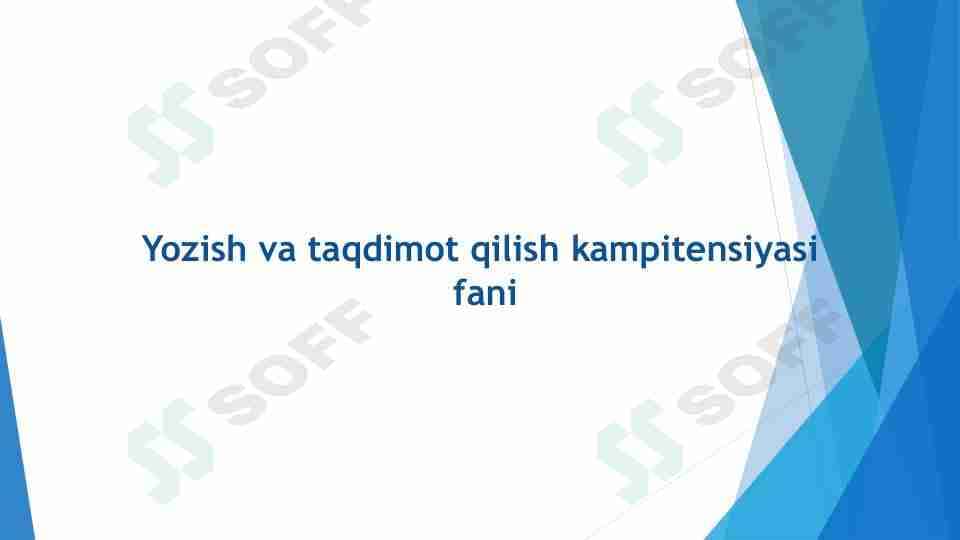 YOZMA VA OG’ZAKI USLUB VA UNING XUSUSIYATLARI