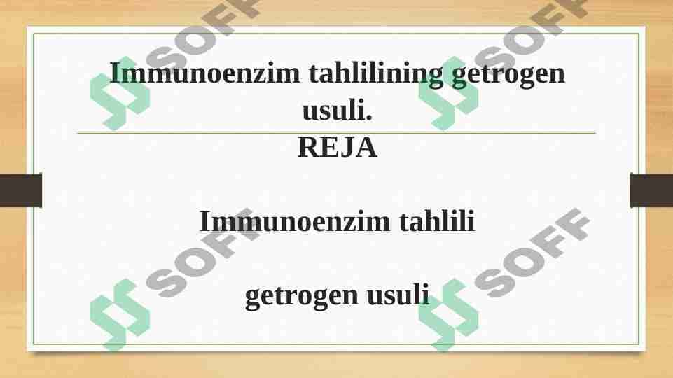 Immunoenzom tahlilini getrgen usuli