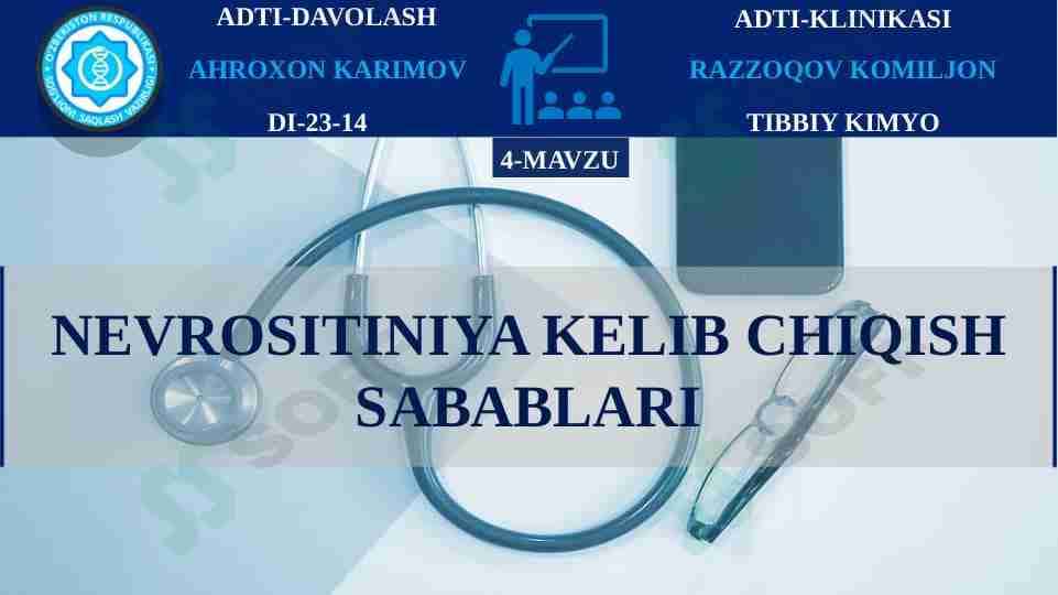 NEVROSITINIYA KELIB CHIQISH SABABLARI