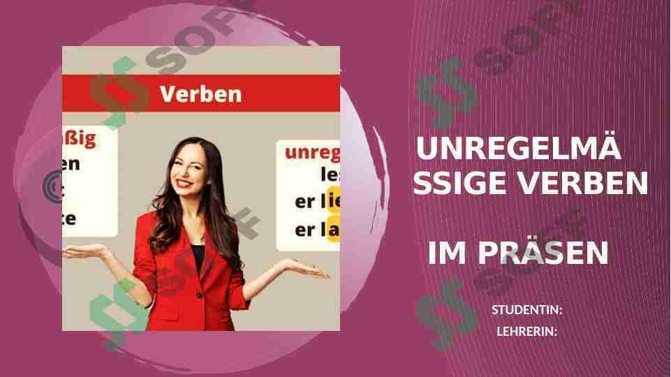Unregelmäßige Verben im Präsens