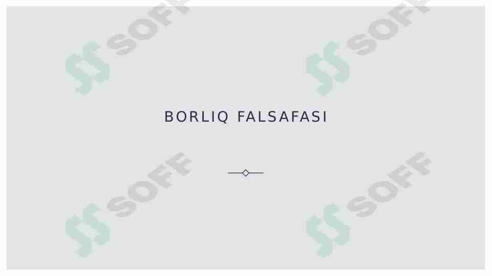 Borliq falsafasi