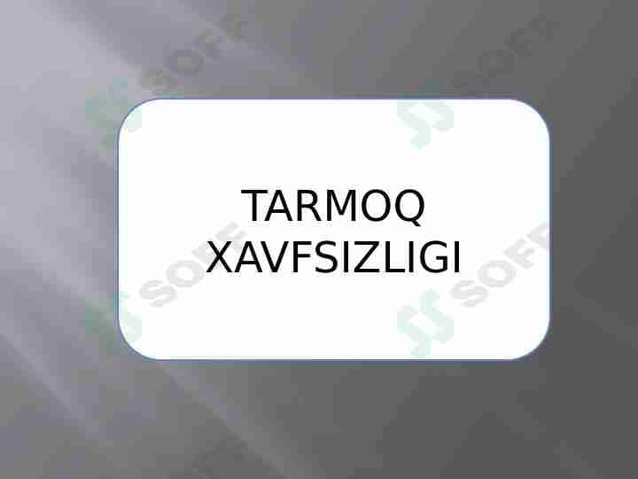 Tarmoq havfsizligi